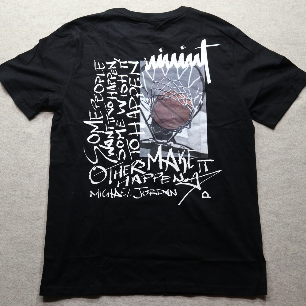 Vivint Michael Jordan T-Shirt Large Black Graphic Basketball Tee NWT Modern